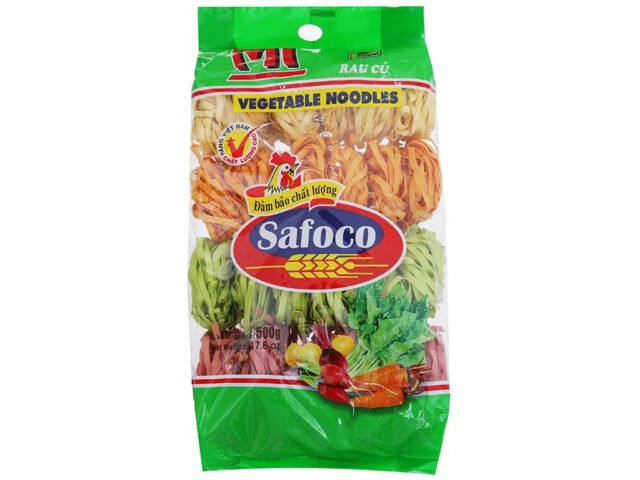 Gói mì rau củ sợi dẹt Safoco 500g, nguyên liệu chế biến món ăn ngon, hình ảnh bánh mì không png