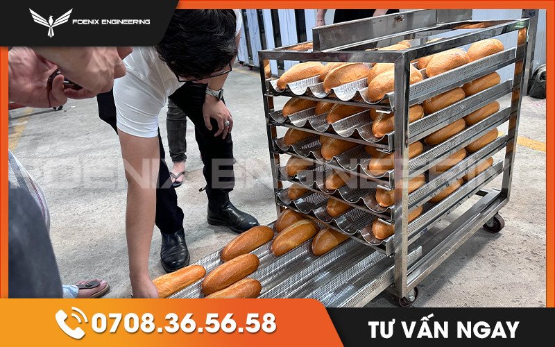 Hệ thống lò nướng công nghiệp đa khay giúp tăng năng suất làm bánh mì đặc ruột