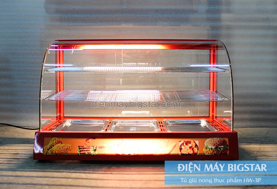 Hệ thống sưởi ấm và đèn chiếu sáng bên trong tủ làm nóng bánh mì