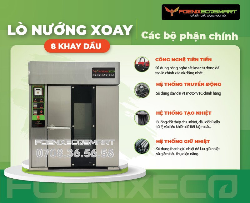 Hệ thống tạo nhiệt tiên tiến của lò nướng bánh mì ổ dầu