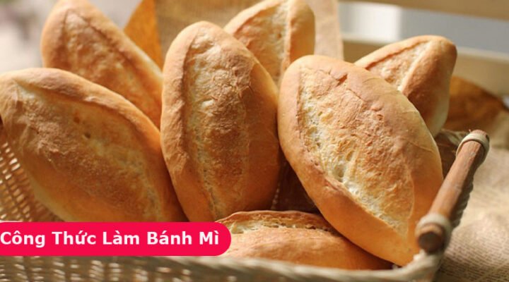 Hình ảnh các nguyên liệu cơ bản và thành phẩm bánh mì thơm ngon
