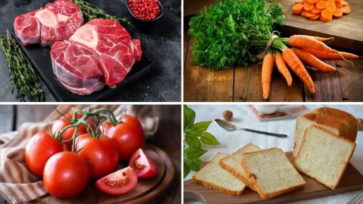 Hình ảnh nguyên liệu bánh mì sandwich kẹp thịt