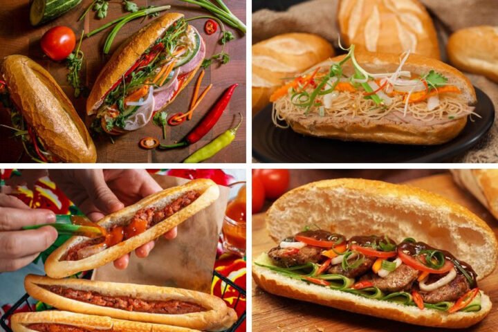 Hình ảnh tổng hợp các loại bánh mì Việt Nam, món ăn đường phố được yêu thích toàn cầu.