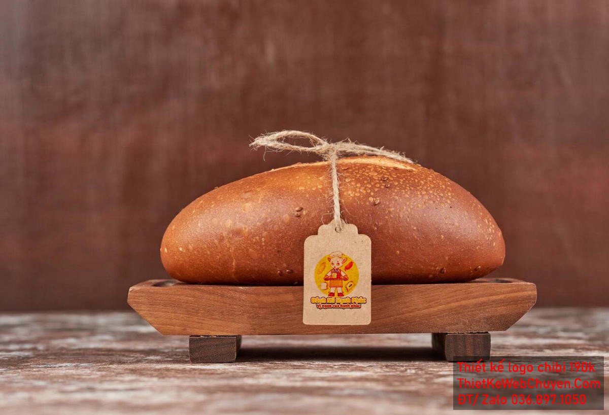 Hình bánh mì chibi chú dê đầu bếp chuyên nghiệp với bánh mì baguette