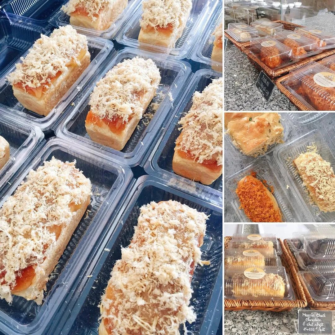 Hương vị độc đáo của bánh mì phô mai với chà bông ngọt nhẹ