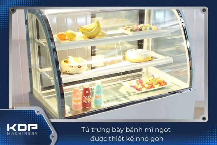 Kệ trưng bày bánh mì ngọt được thiết kế nhỏ gọn với nhiều tầng