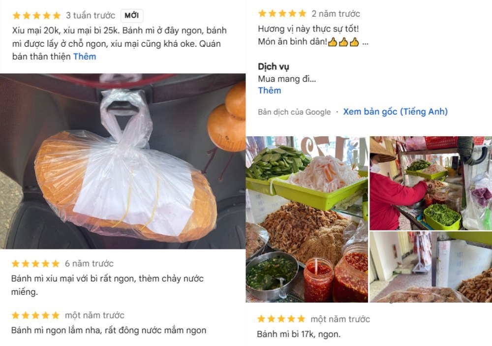 Khách hàng đánh giá cao Bánh mì Bì 172