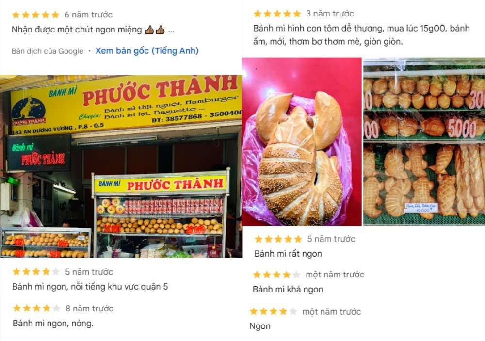 Khách hàng đánh giá cao Bánh mì Phước Thành