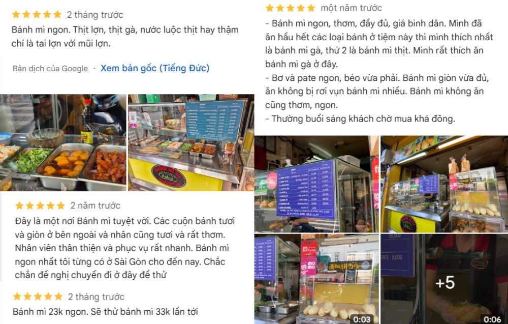Khách hàng đánh giá cao chất lượng bánh mì 24