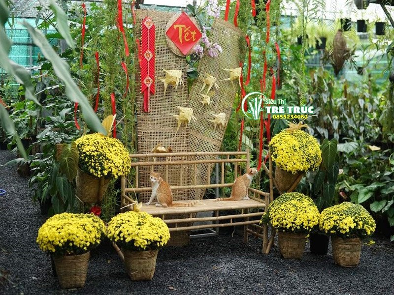 Khay bánh mì cần xé trang trí Tết