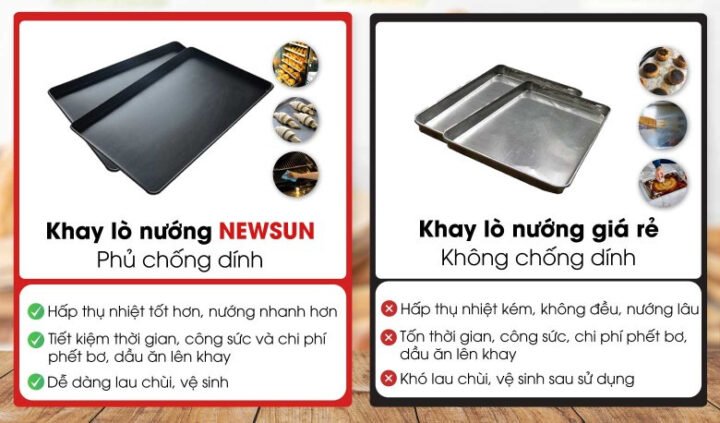 Khay nướng bánh chống dính chuyên nghiệp, tối ưu hóa quá trình nướng bánh mì trả góp giá rẻ