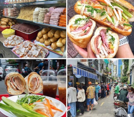 Khung cảnh khách hàng xếp hàng dài trước tiệm bánh mì Bà Huynh, minh chứng cho sức hút của drama bánh mì Huỳnh Hoa.