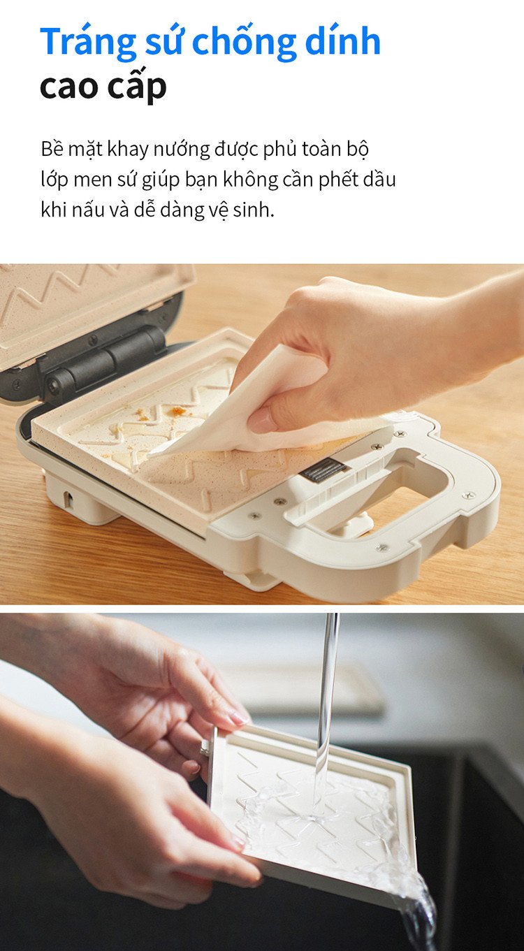 Khuôn nướng chống dính của máy kẹp nướng bánh mì Lock&amp;Lock