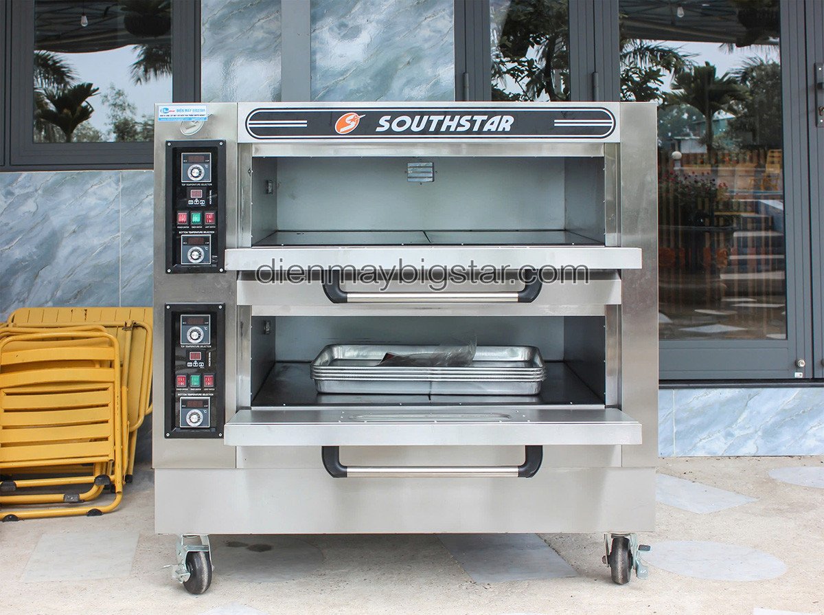 Lò nướng bánh 2 tầng 4 khay điện