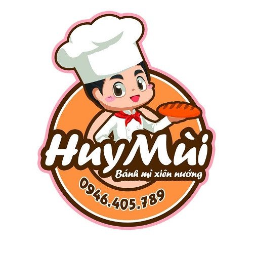 Logo tiệm bánh mì phong cách vintage với hình ảnh người thợ làm bánh