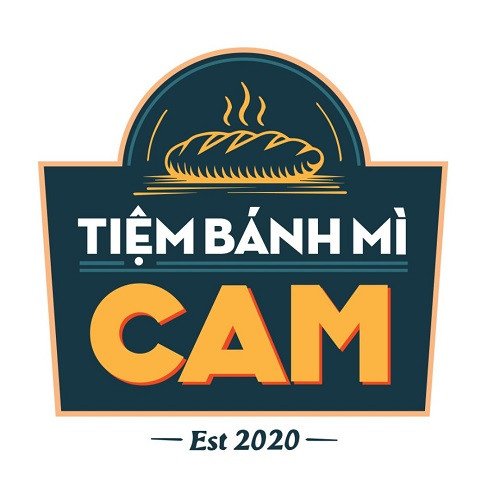Logo tiệm bánh mì với hình ảnh bánh mì kẹp đặc trưng