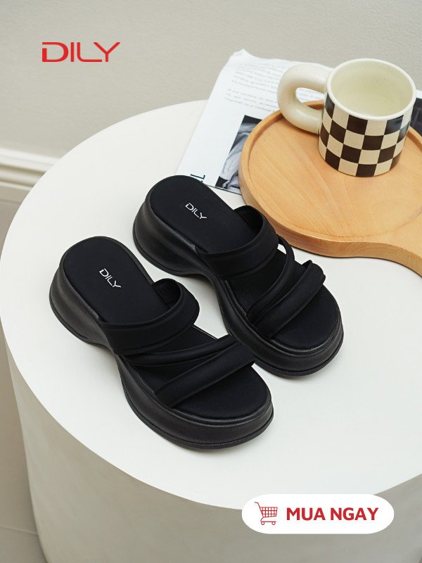 Mẫu dép bánh mì mũi tròn êm ái với ba quai trẻ trung