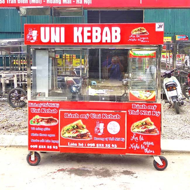 Mẫu in decal chữ nổi 3D trên xe bánh mì