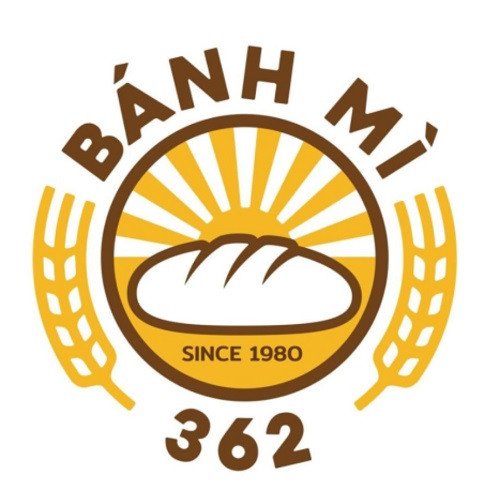 Mẫu logo bánh mì với font chữ hiện đại, đơn giản