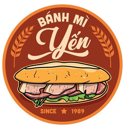 Mẫu logo tiệm bánh mì với họa tiết minh họa sinh động
