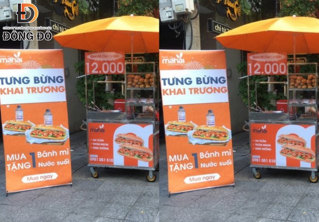 Màu sắc biển quảng cáo bánh mì kích thích vị giác