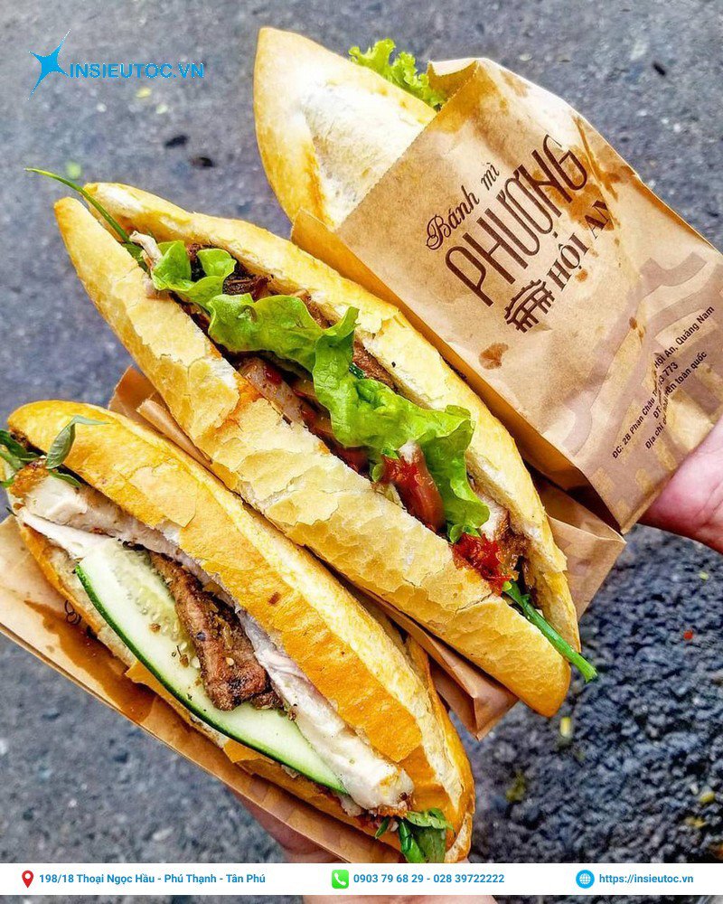 Mẫu thiết kế túi đựng bánh mì thương hiệu Phượng Hội An