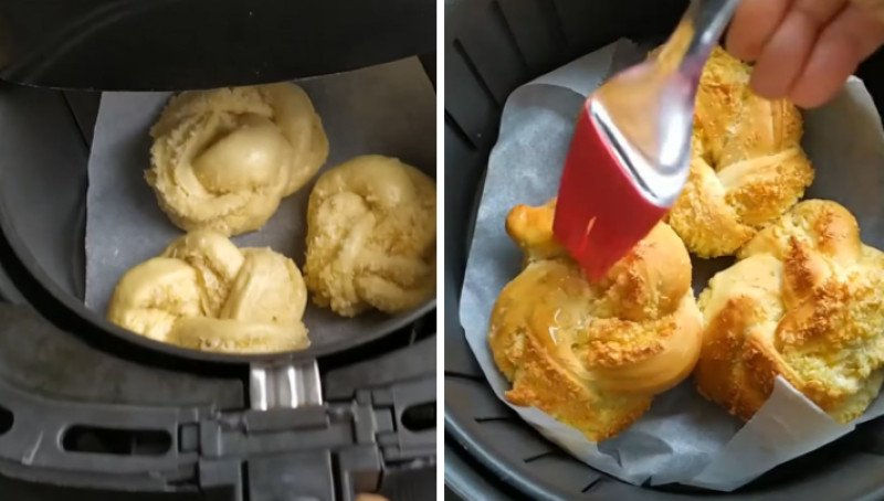 Mẻ bánh mì Hà Nội nhân dừa thơm ngon vừa ra lò