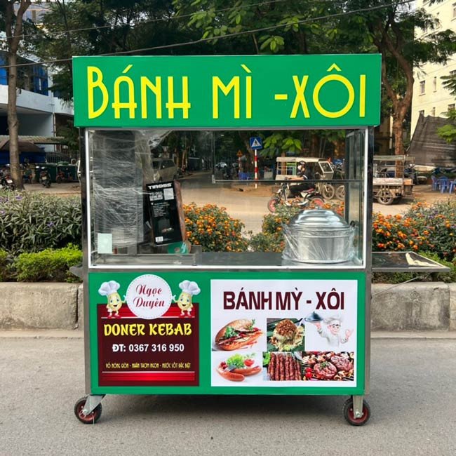 Minh họa mẫu decal xe bánh mì loại thường, giá cả phải chăng, đa dạng thiết kế