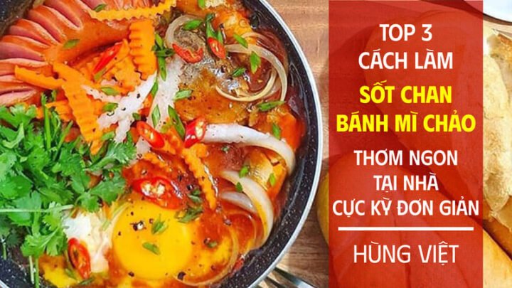 Món bánh mì chảo nóng hổi với nước sốt sánh mịn hấp dẫn