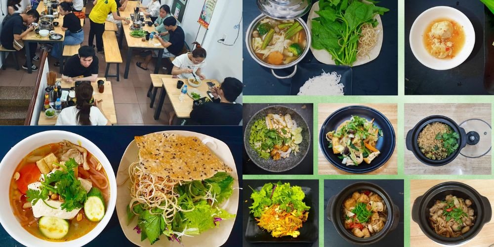 Món chay từ rau củ tươi ngon tại Lá Bồ Đề Phú Nhuận