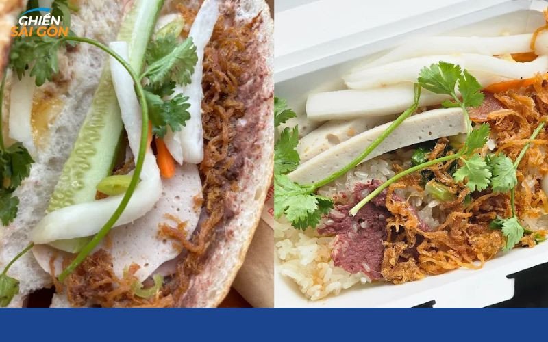 Món xôi chay hấp dẫn tại tiệm bánh mì Anh Phán, lựa chọn ngon miệng