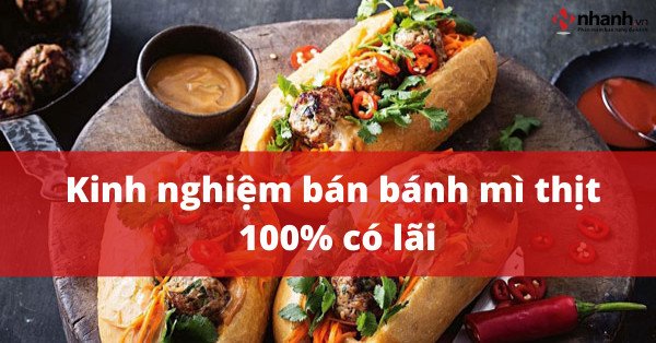 Một chiếc bánh mì thịt truyền thống Việt Nam với nhân đầy đặn, rau thơm tươi ngon, thể hiện tiềm năng kinh doanh bánh mì thịt.