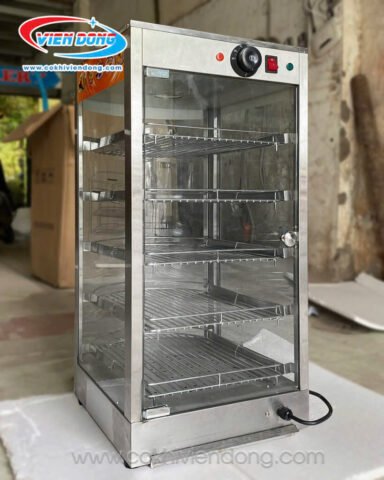 Một chiếc tủ giữ nóng bánh mì đã qua sử dụng với thiết kế hiện đại.