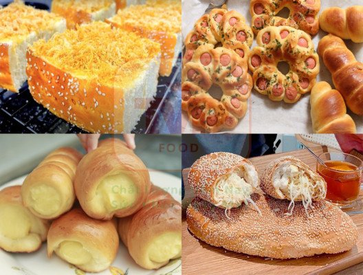 Một ổ bánh mì khúc nhân cốm thơm ngon, hé lộ calo cần biết