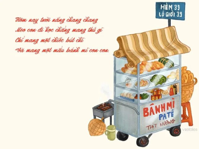 Người phụ nữ bán bánh mì với nụ cười thân thiện giữa phố phường Việt Nam