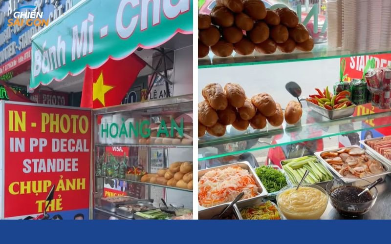 Người thợ đang chuẩn bị bánh mì tại tiệm Hoàng An