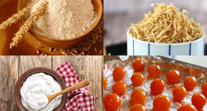 Nguyên liệu chuẩn bị làm bánh mì nhân chà bông tại nhà