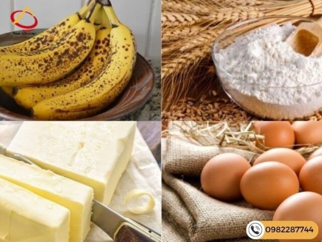 Nguyên liệu làm bánh mì chuối nướng