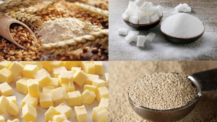 Nguyên liệu làm bánh mì gối bằng nồi chiên không dầu