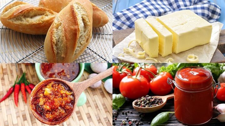 Nguyên liệu làm bánh mì nướng muối ớt thơm ngon