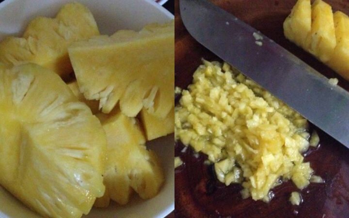 Nguyên liệu làm mứt thơm ăn bánh mì