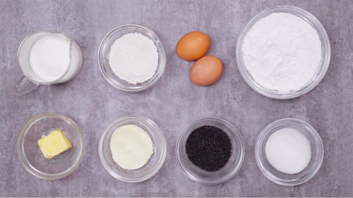 Nguyên liệu món bánh mì mè đường