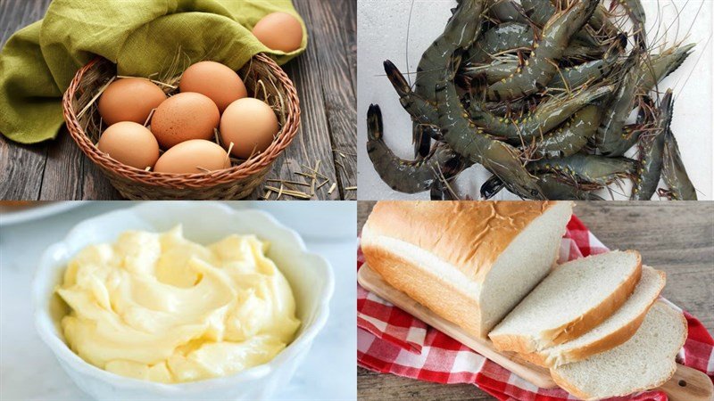 Nguyên liệu tươi ngon cho món bánh mì gối kẹp trứng Hàn Quốc