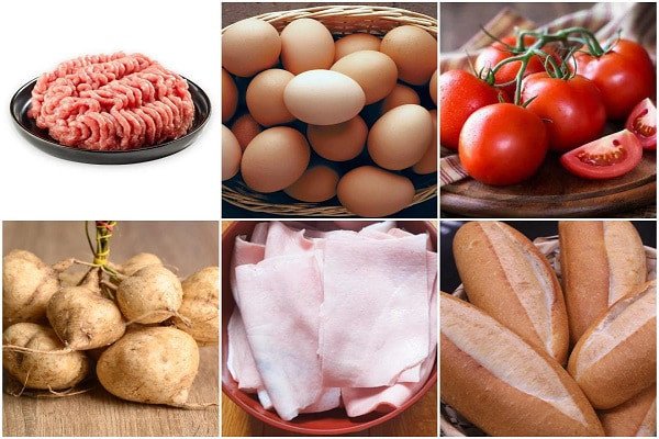 Nguyên liệu tươi ngon cho món bánh mì xíu mại Dalat hấp dẫn