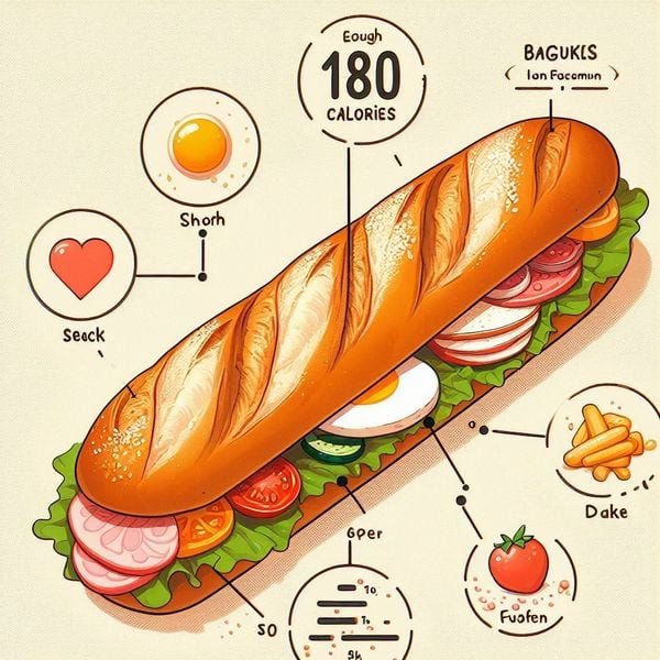 Nhân bánh mì que đóng vai trò then chốt trong việc xác định hàm lượng calo của món ăn này.