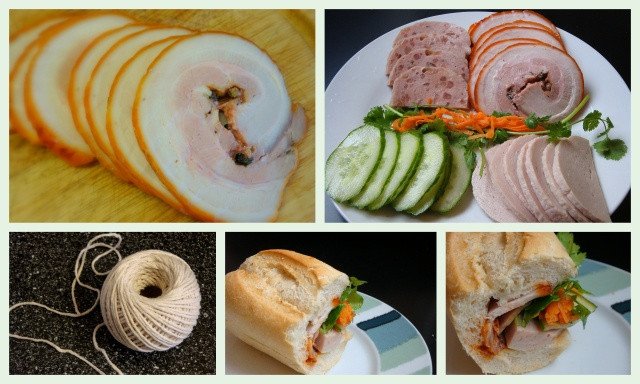 Những lát thịt đỏ xá xíu thơm ngon, thành phần không thể thiếu của hình ảnh ổ bánh mì thịt hấp dẫn