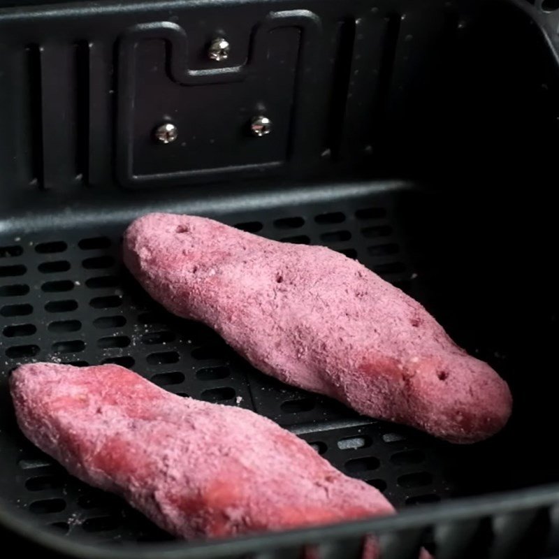 Nướng bánh mì khoai lang phô mai bằng nồi chiên không dầu