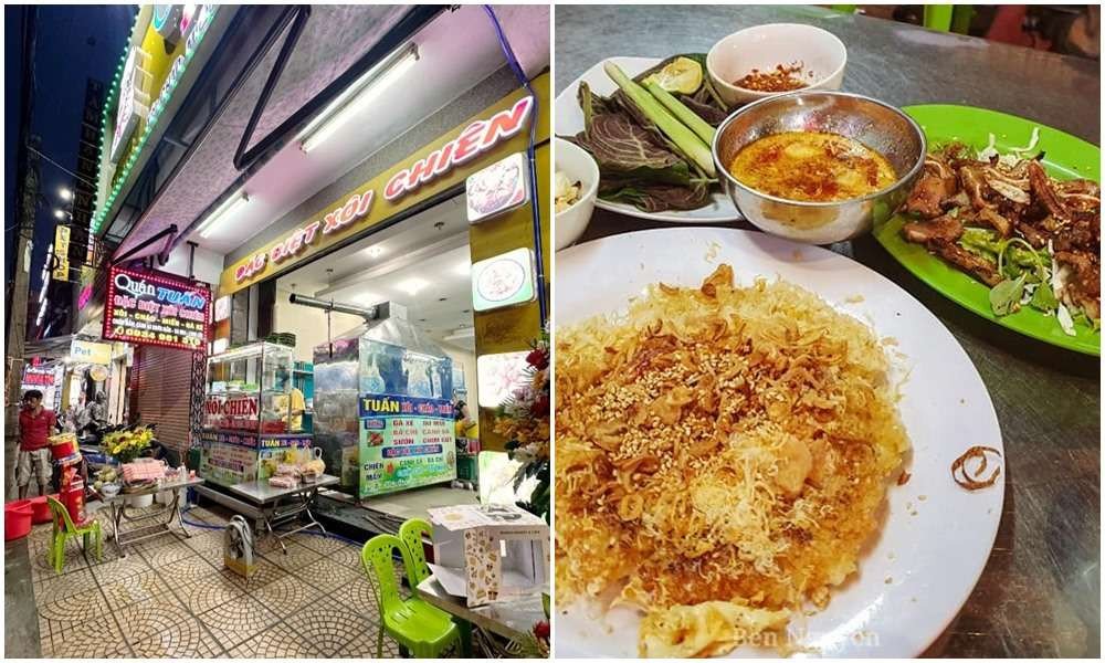 Quán Tuấn nổi tiếng với món xôi chiên giòn rụm, ẩm thực đêm Đà Nẵng