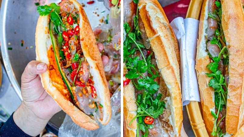 Quầy bánh mì bột lọc Đặng Dung tấp nập khách, minh chứng cho chất lượng và độ tươi ngon của món ăn