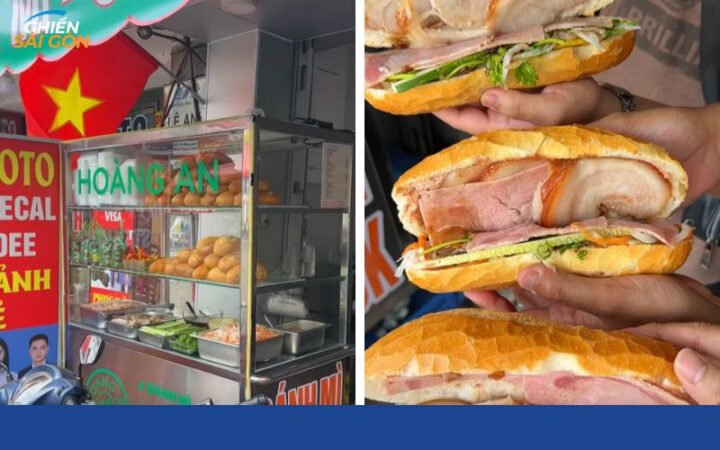 Quầy bánh mì Sáu Hoàng với nguyên liệu tươi ngon tại Sài Gòn